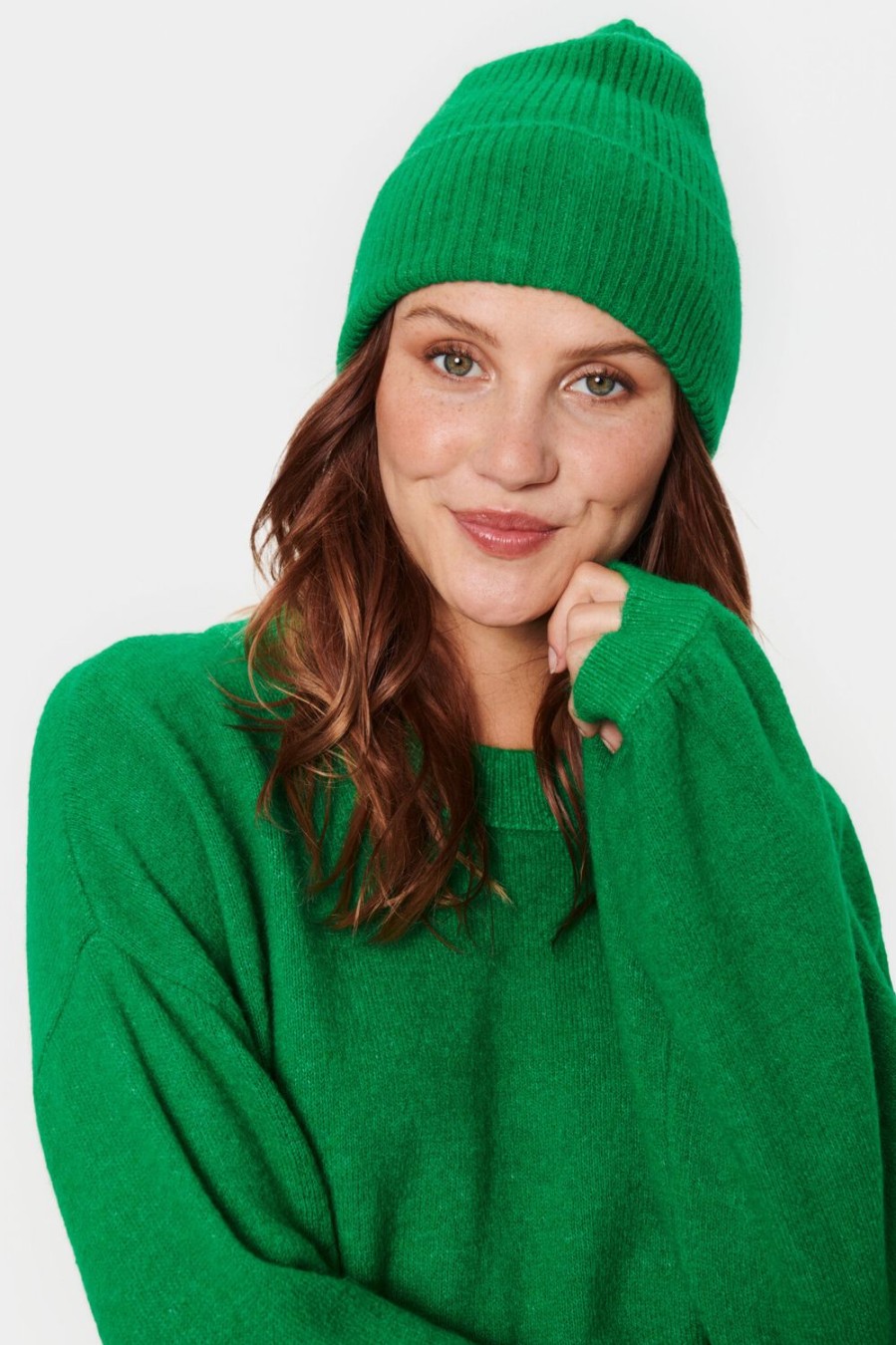 Women Saint Tropez Hats | Trixie Beanie-Verdant Green