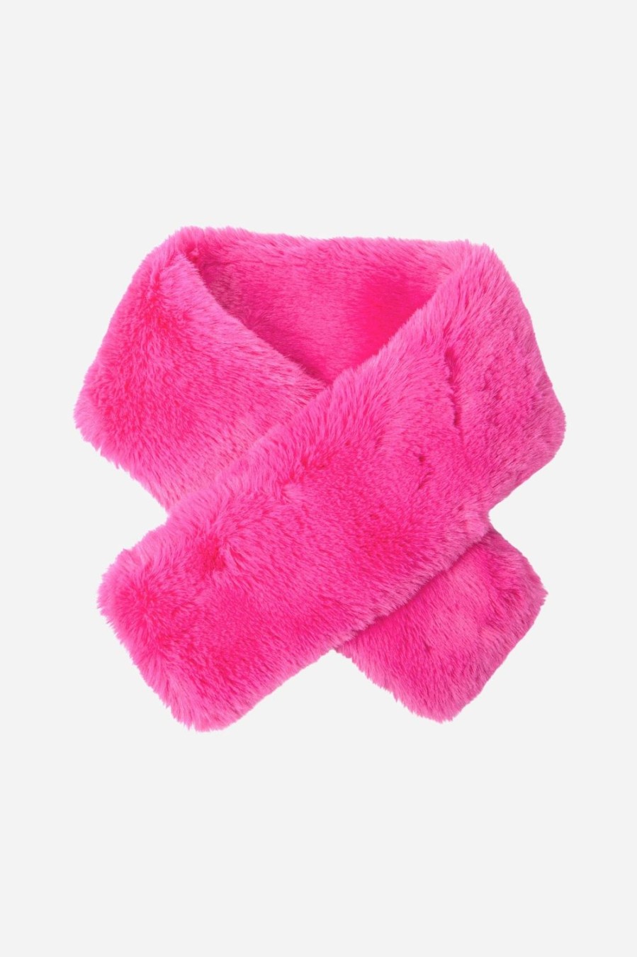 Women Doodie Stark Scarves | Tuck Through Faux Fur Scarf-Fuschia