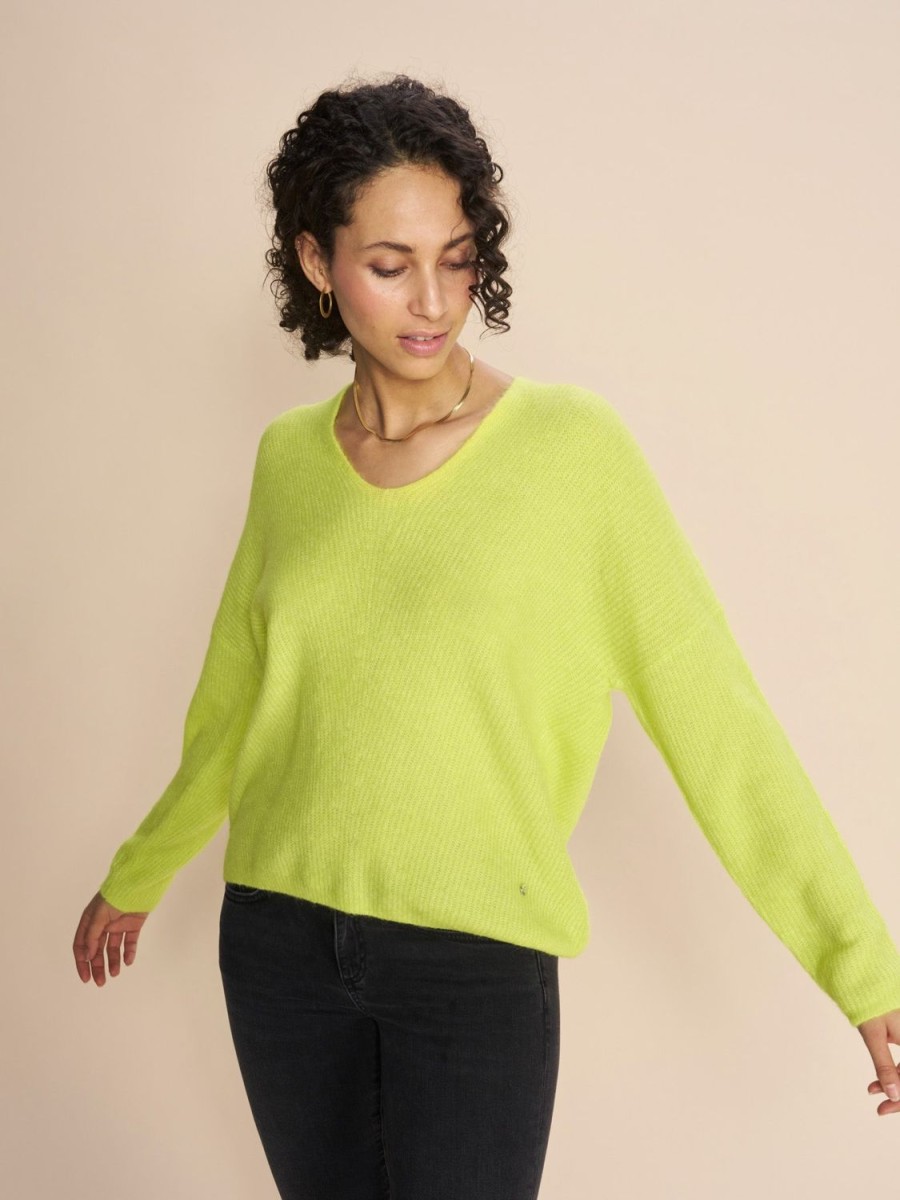 Women Mos Mosh Knitwear | Thora V-Neck Knit-Love Bird