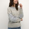 Women Culture Knitwear | Thurid Pullover-Light Grey Melange