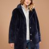 Women Doodie Stark Coats | Mampini Faux Fur Coat-Marine