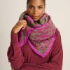 Women Pom Amsterdam Scarves | Zebra Scarf-Pink/Green