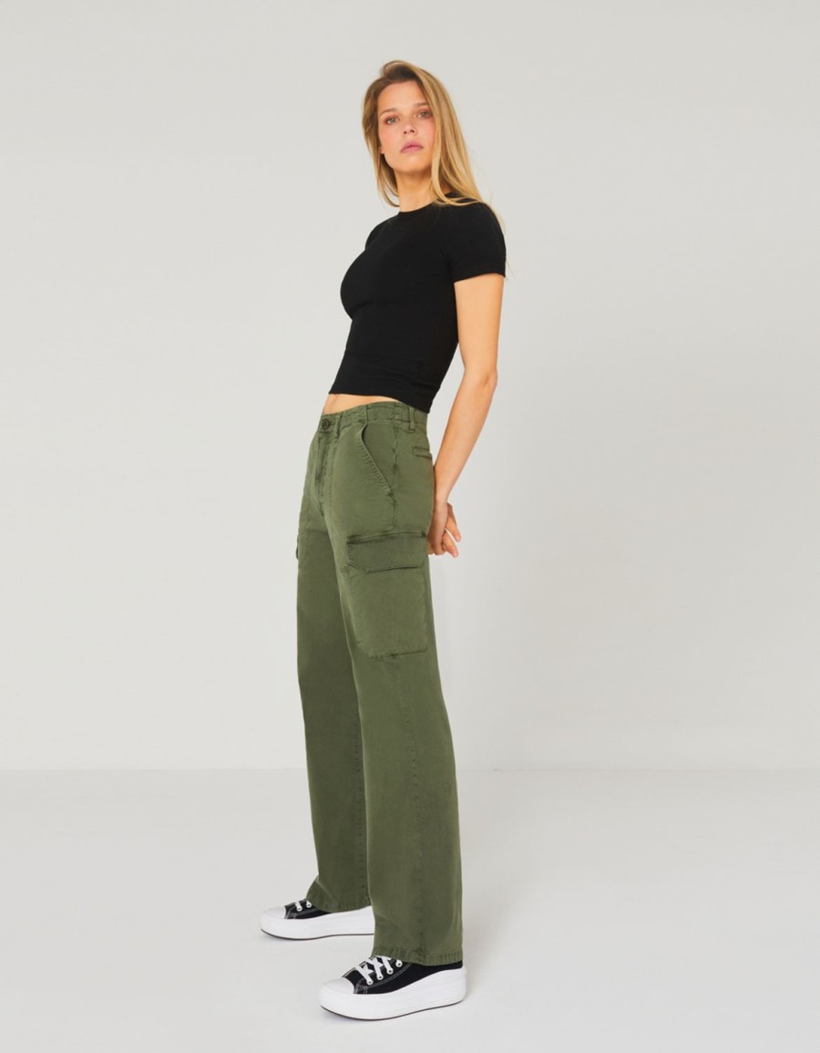 Women Reiko Jeans | Battle Cargo Jeans-Army