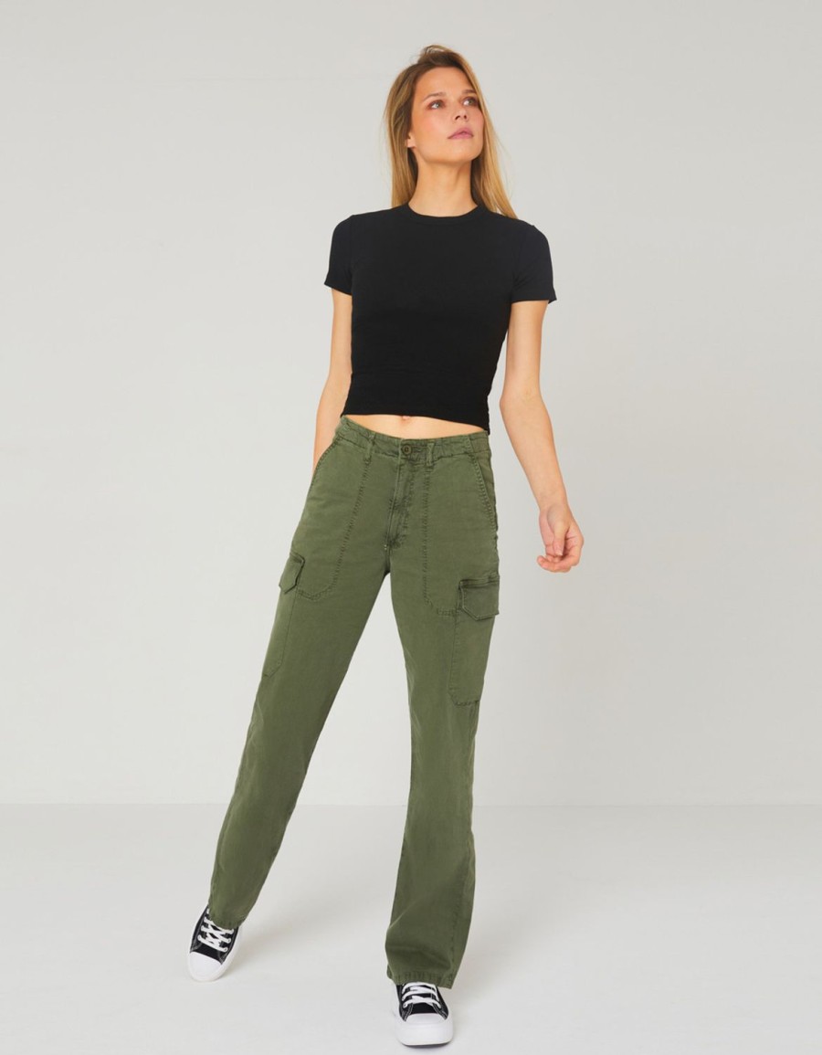 Women Reiko Jeans | Battle Cargo Jeans-Army