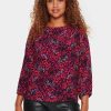 Women Saint Tropez Tops | Blanca Adele Blouse-Winterberry Brushed Blooms