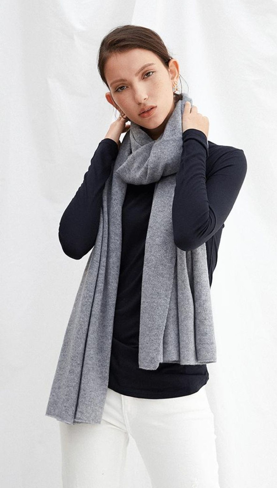 Women Charli Scarves | Cashmere Travel Wrap-Lt Grey Mel