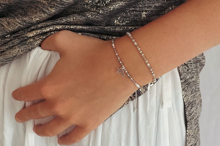 Women Boho Betty Bracelets | Mystical Labradorite Silver Bracelet