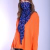 Women Doodie Stark Face Masks | Doodiescarf-Animal Navy/Cobalt/Orange