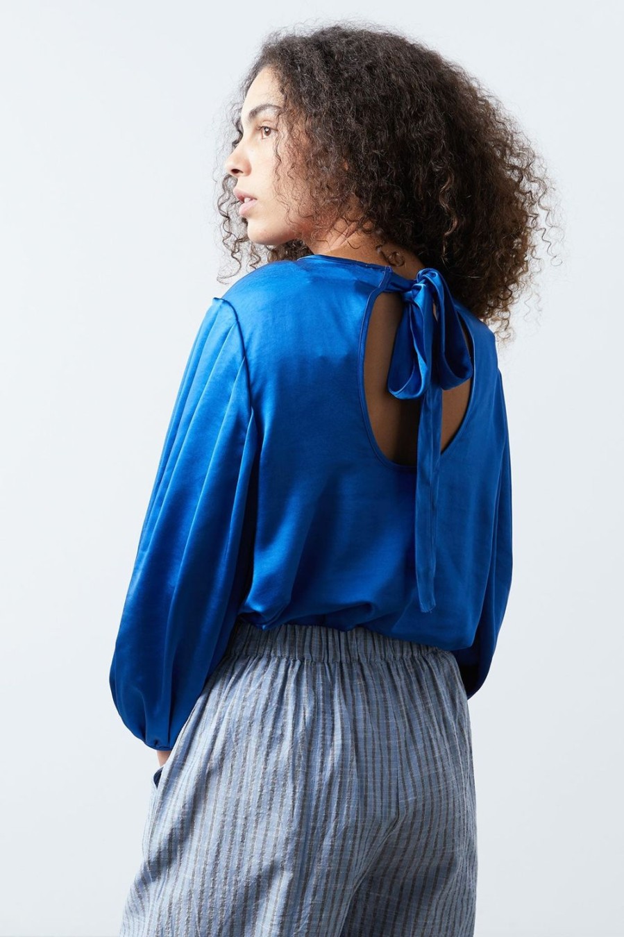 Women Lollys Laundry Tops | Bergen Blouse-Neon Blue