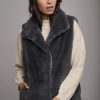 Women Rino & Pelle Coats | Lison Faux Fur Gilet-Night