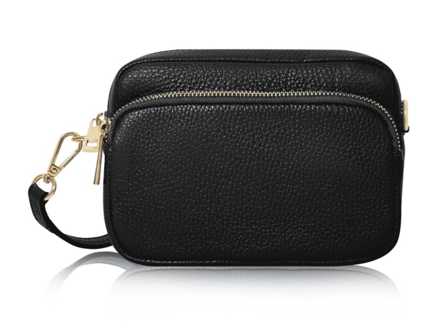 Women Doodie Stark Bags | Leather X-Body Bag-Black