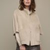 Women Rino & Pelle Jackets | Dewi Faux Fur Cape-Stone