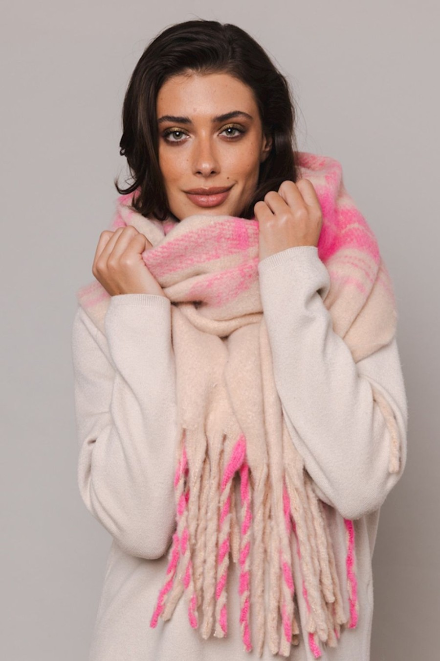 Women Rino & Pelle Scarves | Aria Scarf-Flamingo