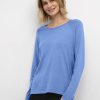 Women Culture Knitwear | Annemarie Solid Jumper-Blue Bonnet