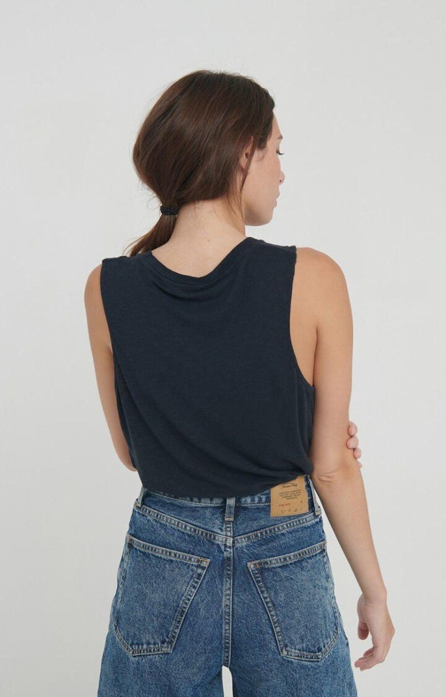 Women American Vintage Tops | Jacksonville Tank-Navy