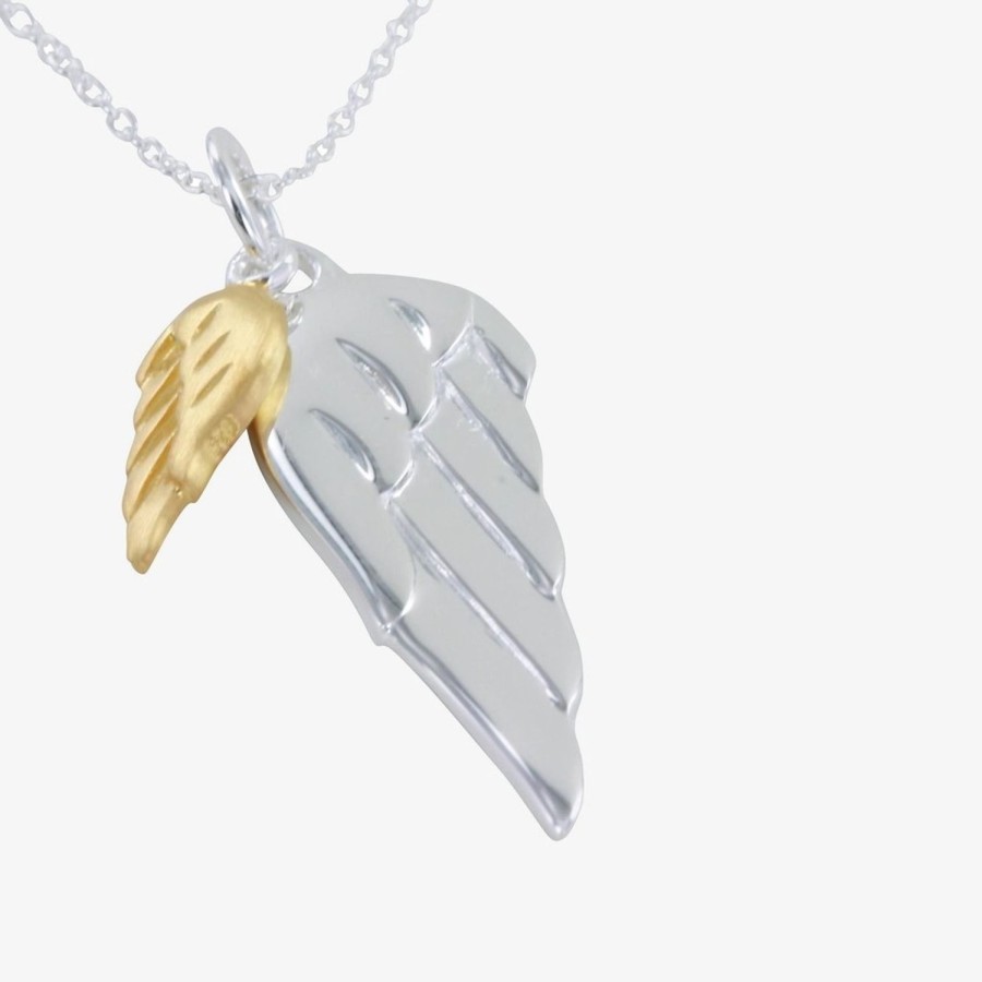 Women Reeves & Reeves Necklaces | Angel Wings Gold Necklace