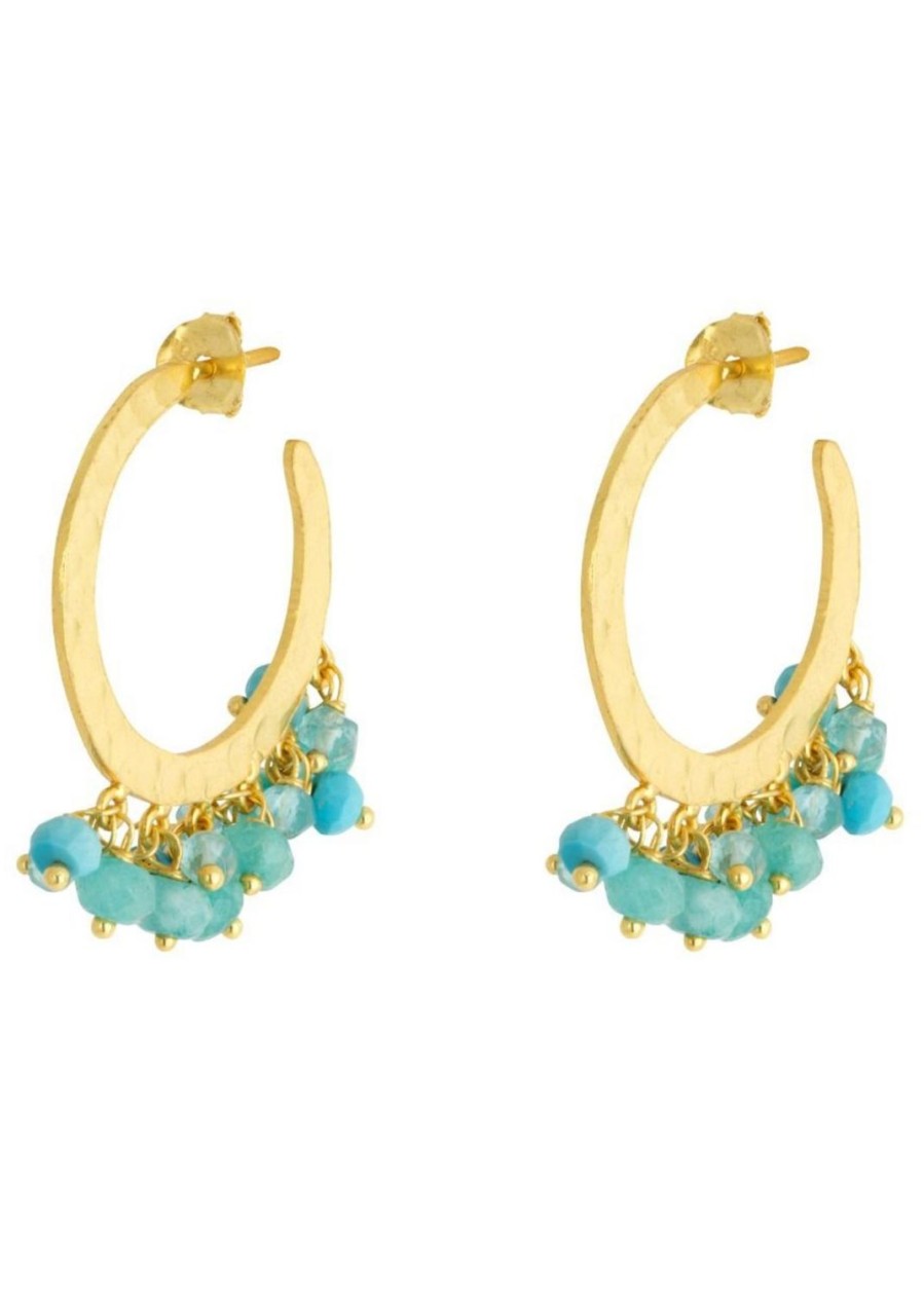 Women Ashiana Earrings | Marina Hoop Earrings-Turq Mix