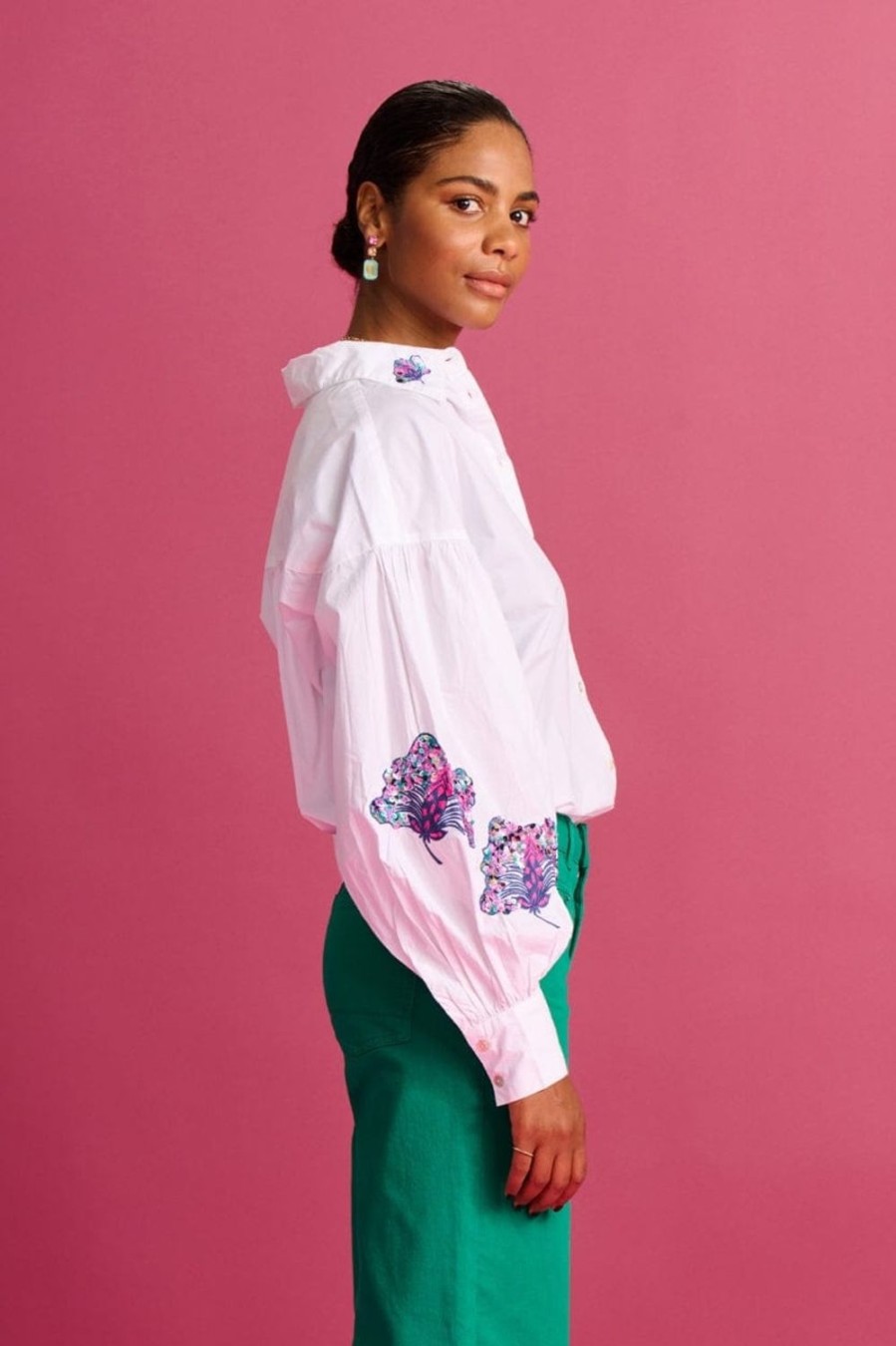 Women Pom Amsterdam Tops | Maxime Blouse-Ecru