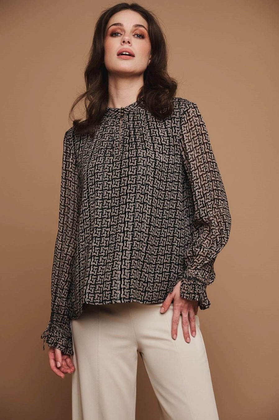 Women Rino & Pelle Tops | Raiko Blouse-Lurex Tile