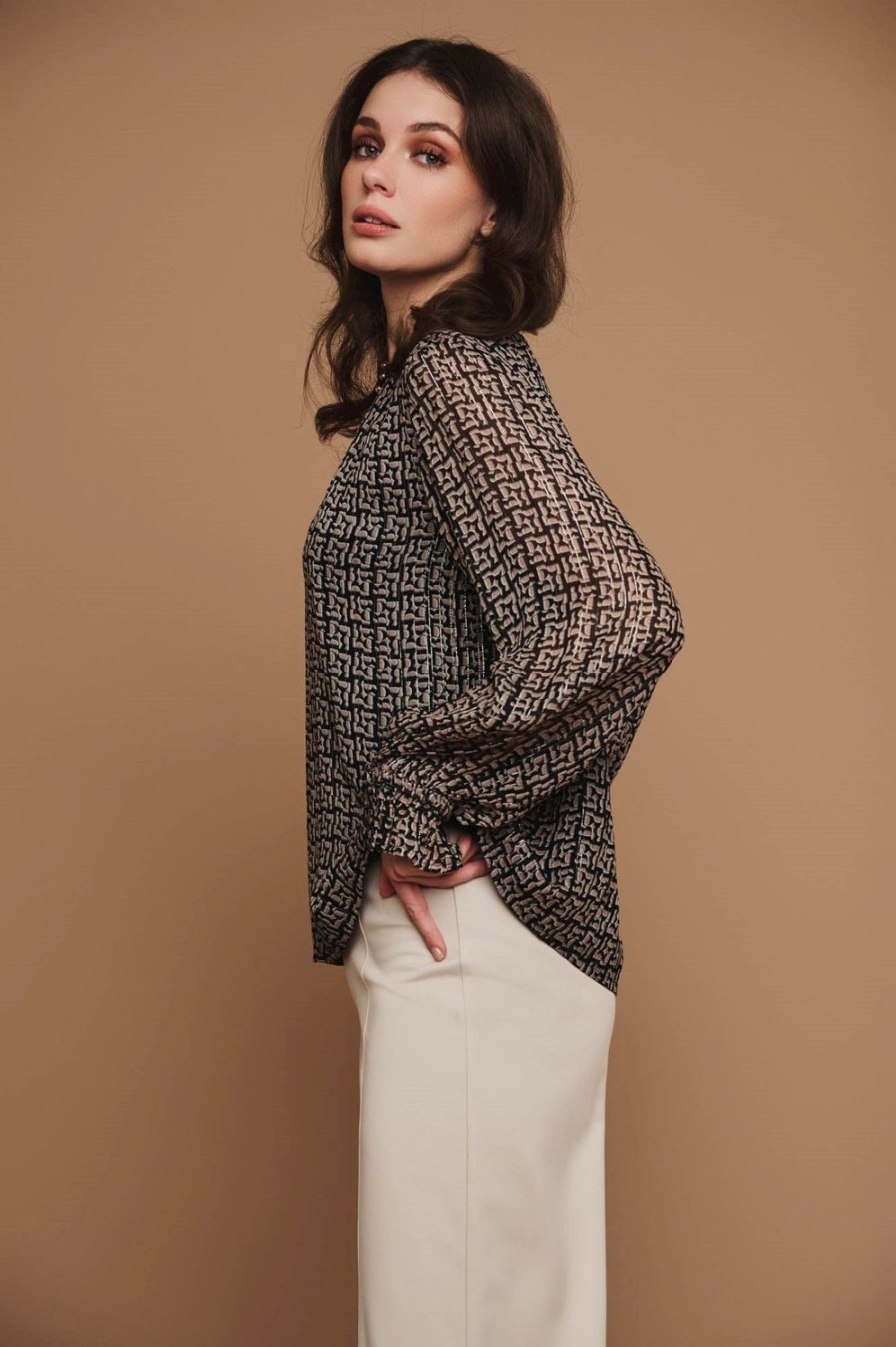 Women Rino & Pelle Tops | Raiko Blouse-Lurex Tile