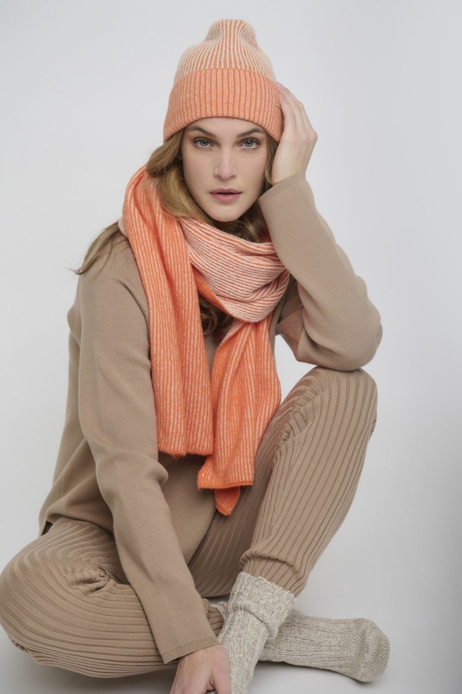 Women Rino & Pelle Scarves | Petran Scarf-Nectarine