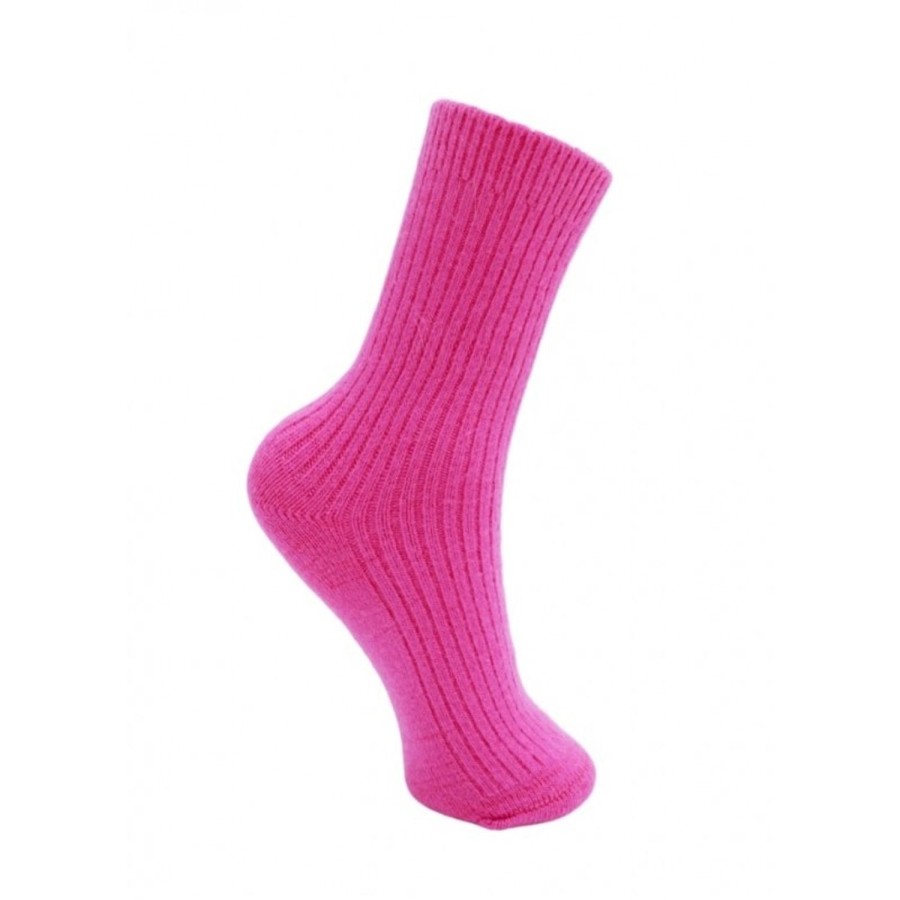 Women Black Colour Socks | Ronja Wool Sock-Pink