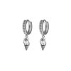 Women Hultquist Earrings | Silver Crystal Conch Hoop Earring