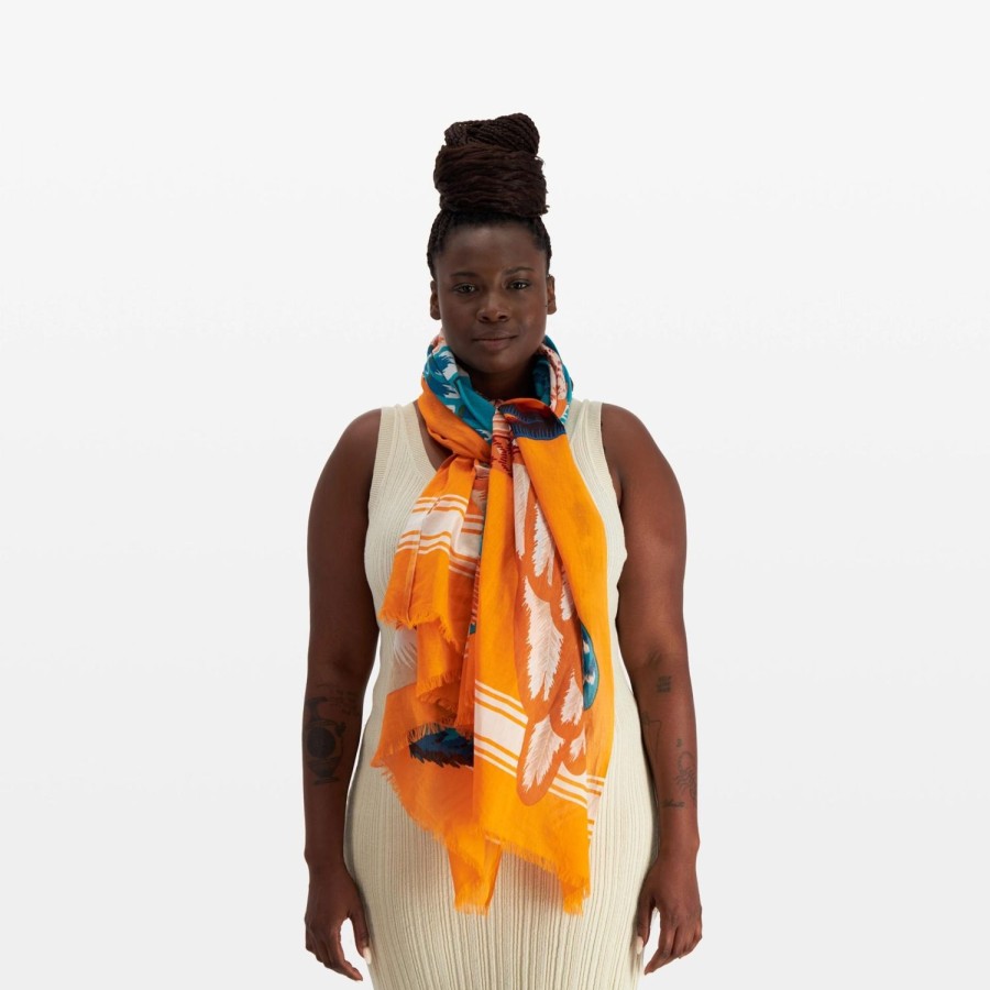 Women Inoui Editions Scarves | Toucan Scarf-Orange