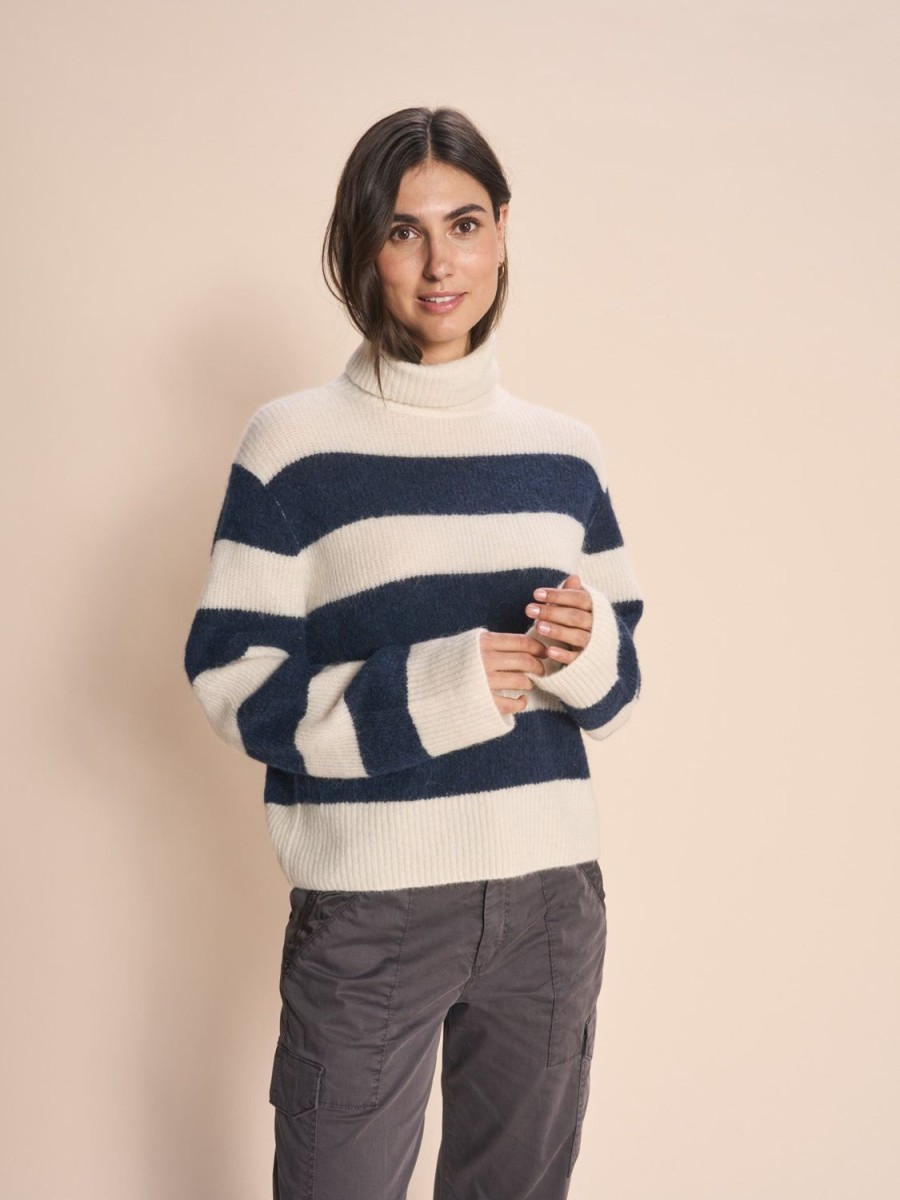 Women Mos Mosh Knitwear | Aidy Thora Stripe Rollneck Knit-Big Dipper