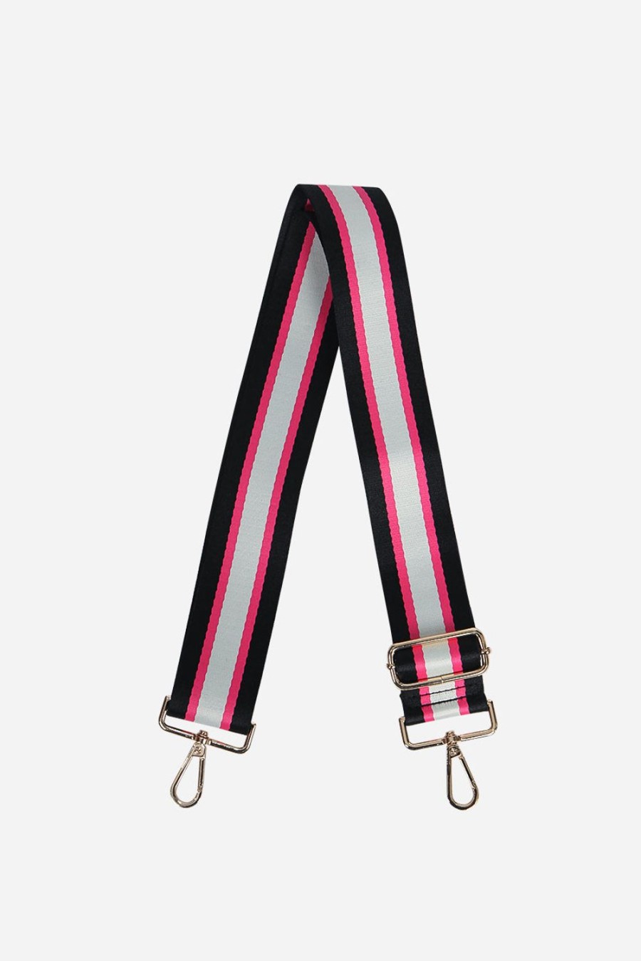 Women Doodie Stark Bag Straps | Stripe Bag Strap-Fuchsia/Black