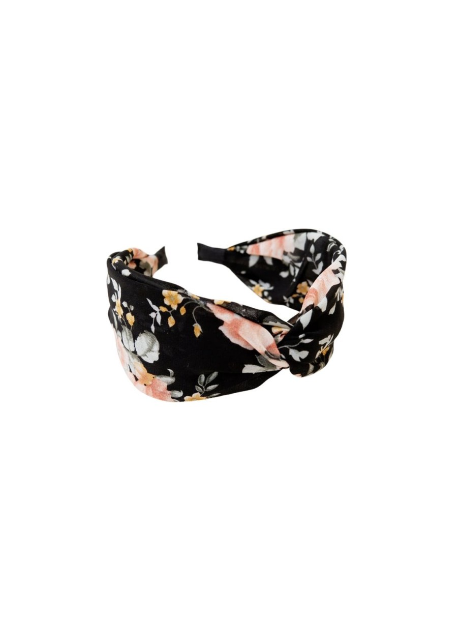 Women Black Colour Hair Accessories | Kayla Blossom Headband-Black