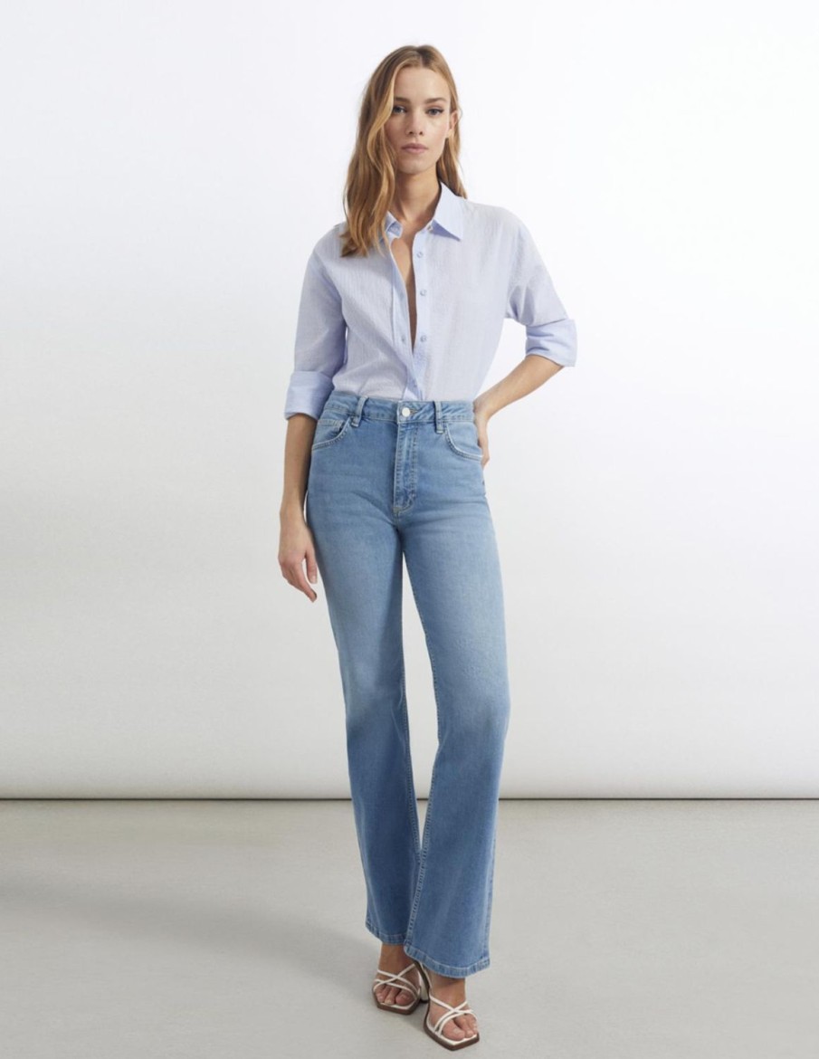 Women Reiko Jeans | Pernille Flare-Lt Blue