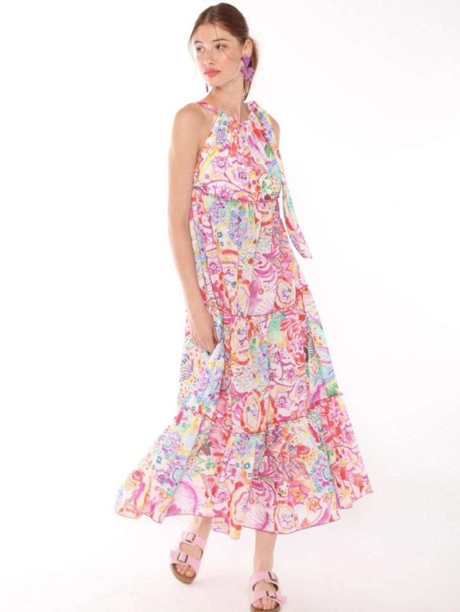 Women Vilagallo Dresses | Cylia Dress-Watercolour Flower