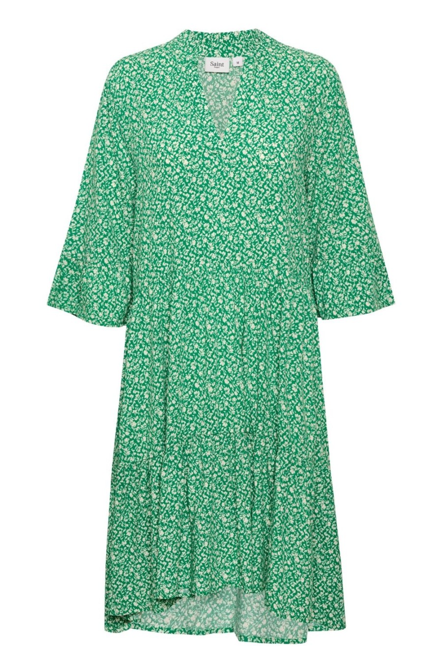 Women Saint Tropez Dresses | Eda Dress-Jelly Bean Ditsy Floral