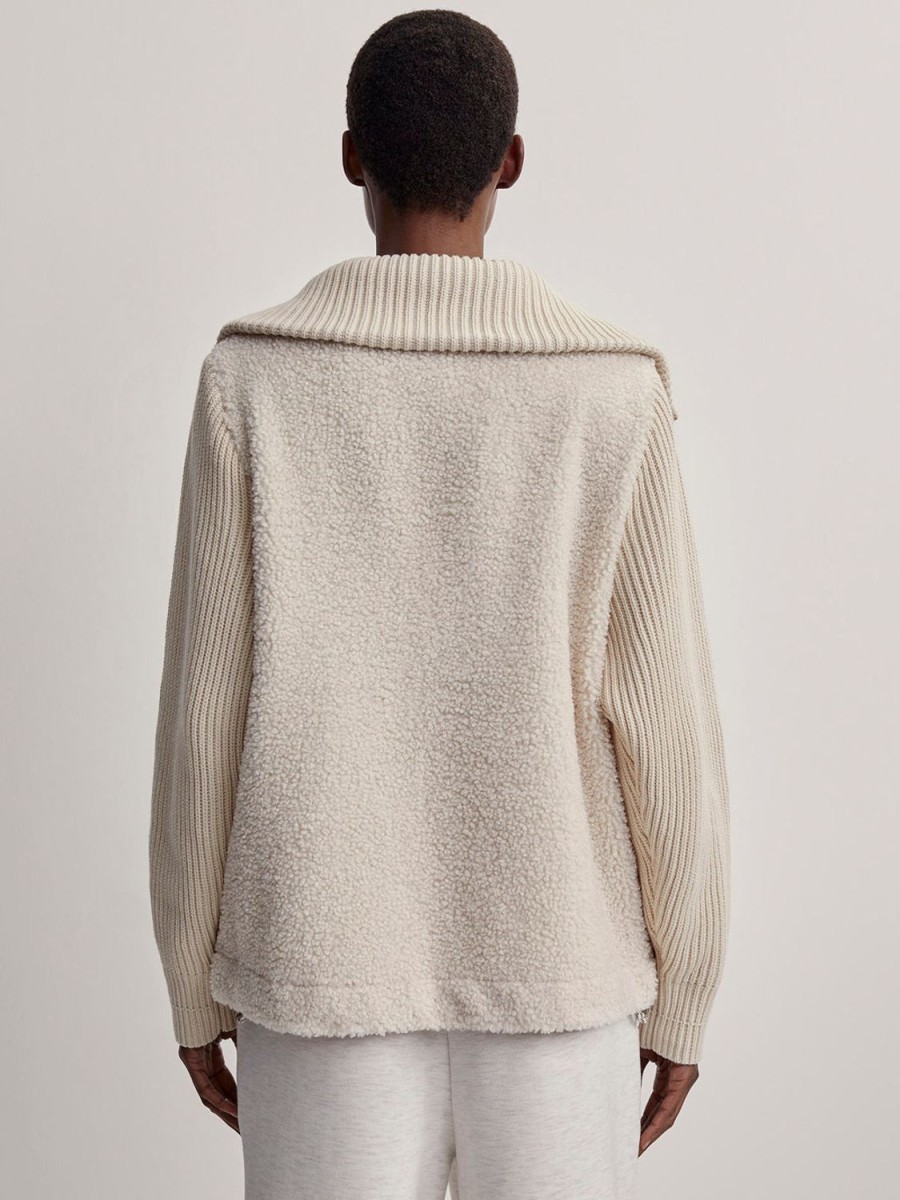 Women Varley Knitwear | Ardley Zip Through Knit-Sandshell