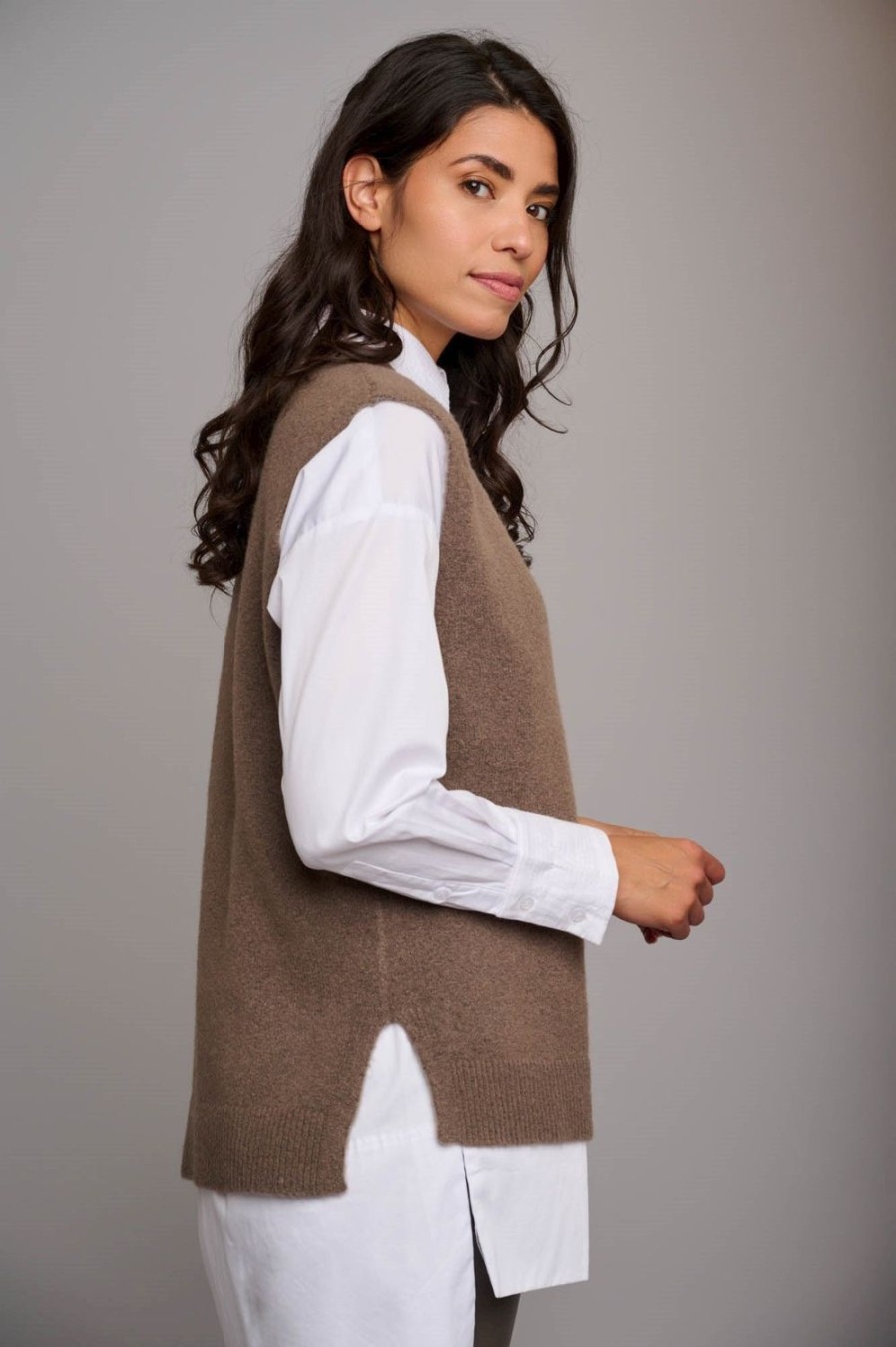 Women Rino & Pelle Knitwear | Koray Tank-Taupe