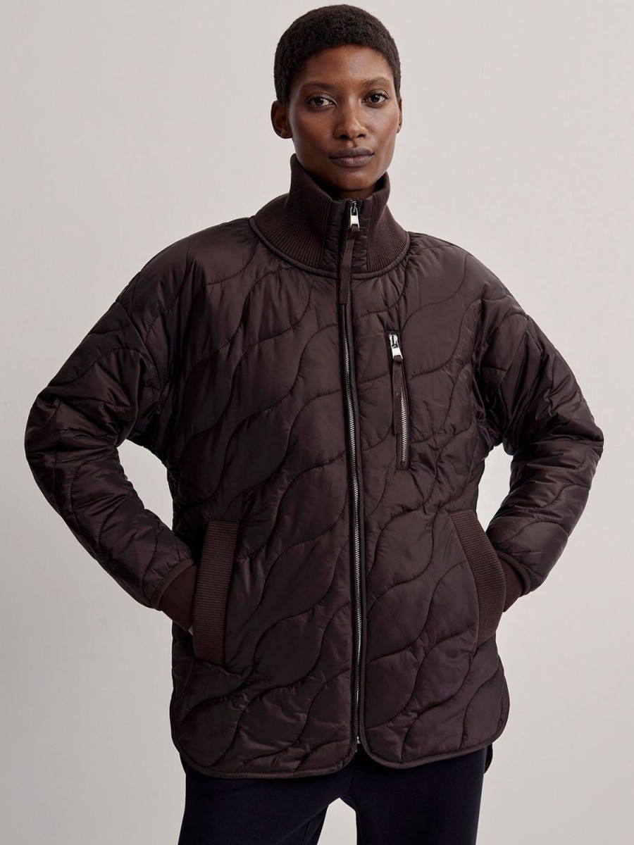 Women Varley Jackets | Danea Quilt Jacket-Coffee Bean