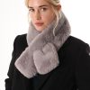 Women Doodie Stark Scarves | Tuck Through Faux Fur Scarf-Medium Grey