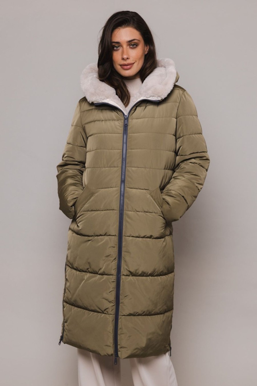 Women Rino & Pelle Coats | Keila Fur Lined Coat-Ivy