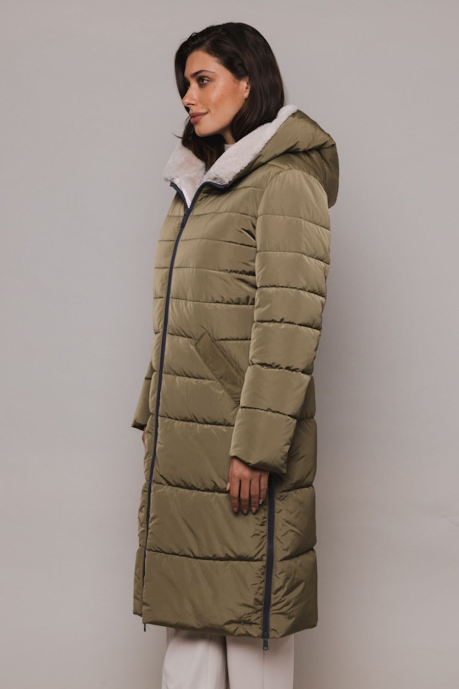 Women Rino & Pelle Coats | Keila Fur Lined Coat-Ivy