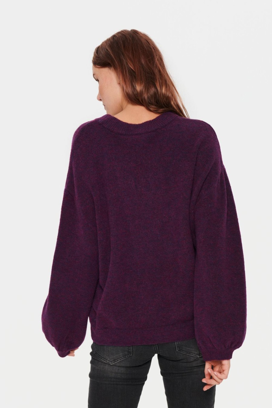 Women Saint Tropez Knitwear | Trixie Pullover-Petunia Melange