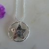 Women Doodie Stark Necklaces | Silver Circle & Star Pendant