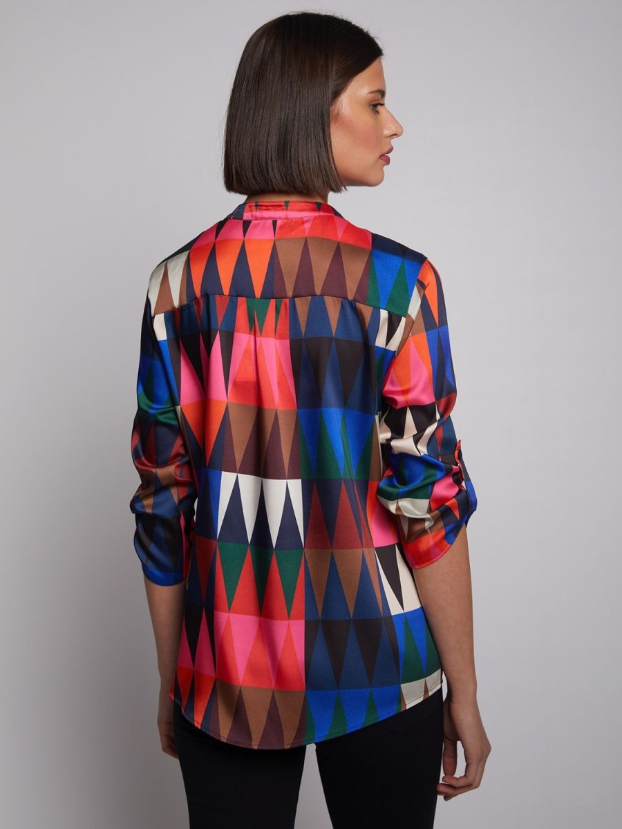 Women Vilagallo Tops | Francina Blouse-Zig Zag Print