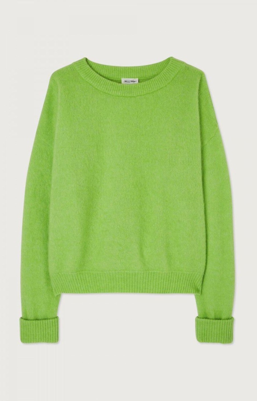 Women American Vintage Knitwear | Vitow Pullover-Pistache Chine