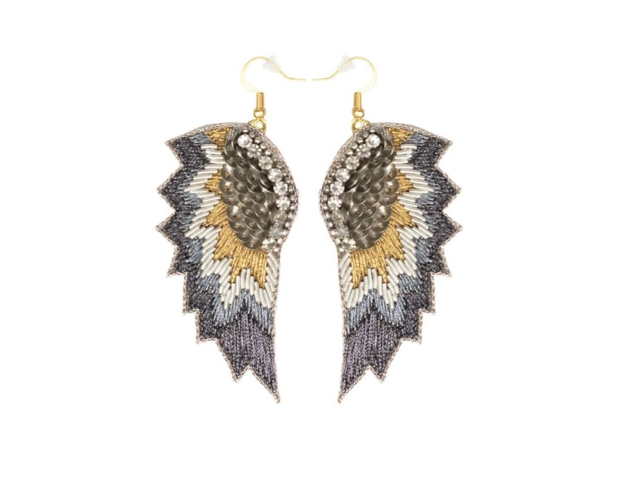 Women Nahua Earrings | Magda Metal Earrings-Gun