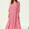 Women Aspiga Dresses | Emma Midi Dress-Pink Cheetah