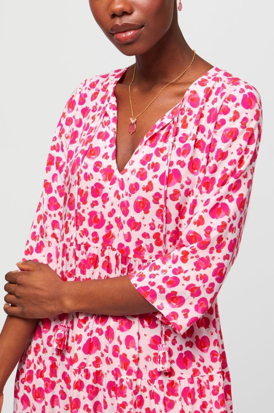 Women Aspiga Dresses | Emma Midi Dress-Pink Cheetah