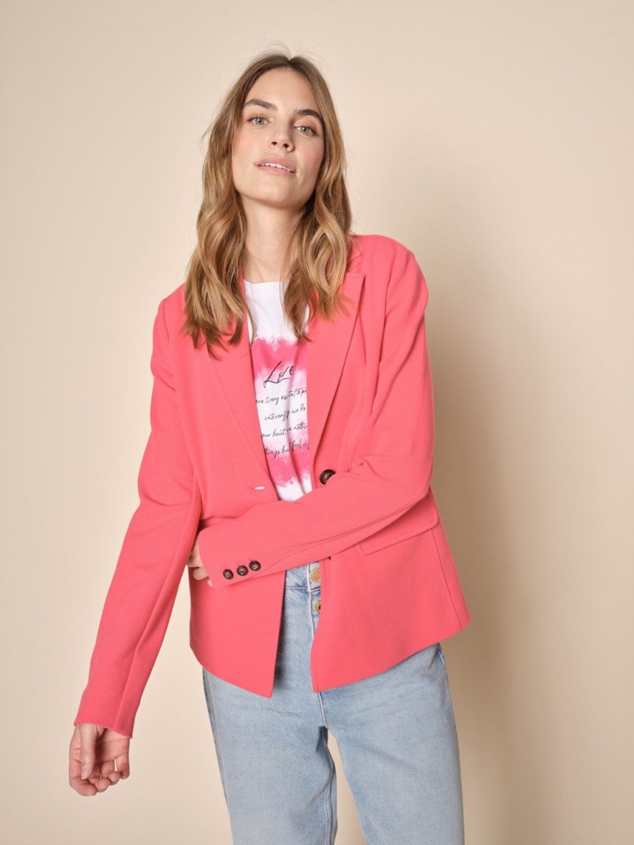 Women Mos Mosh Jackets | Topaz Pique Blazer-Teaberry