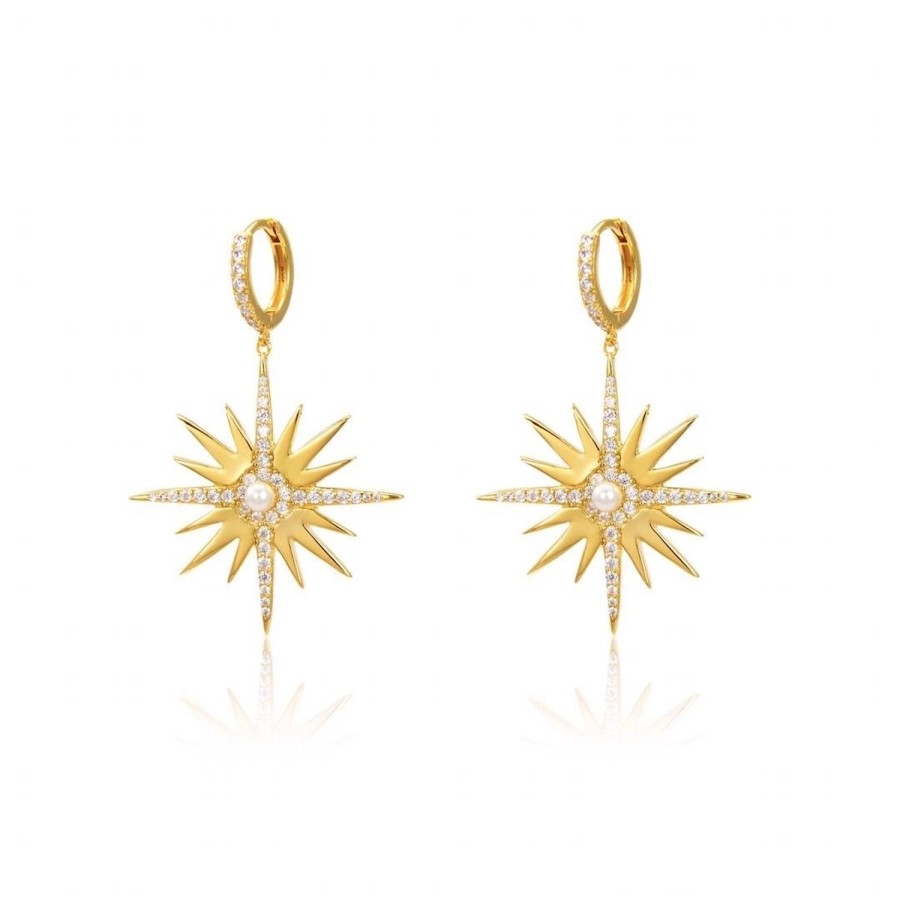 Women Icandi Earrings | Bella Starburst Earrings-Gold