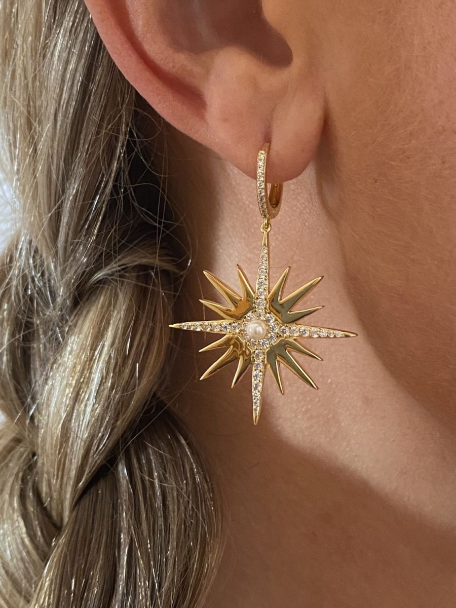 Women Icandi Earrings | Bella Starburst Earrings-Gold